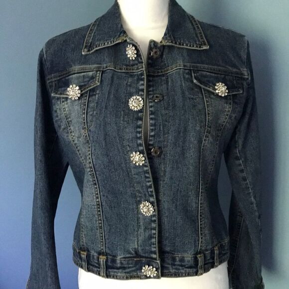Crystal Embellished Jean Jacket!!  - Picture 3 of 6